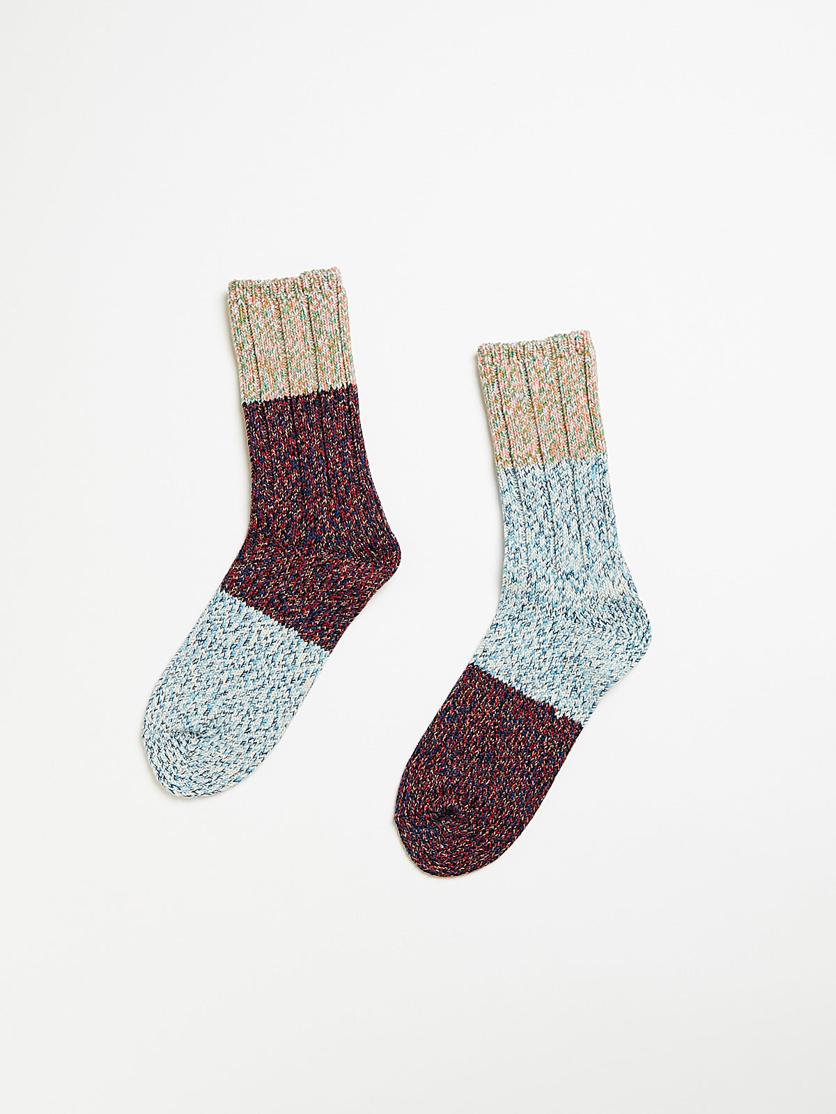 56 Yarn Asymmetry Gogh Grandrelle Yarn Socks in Green