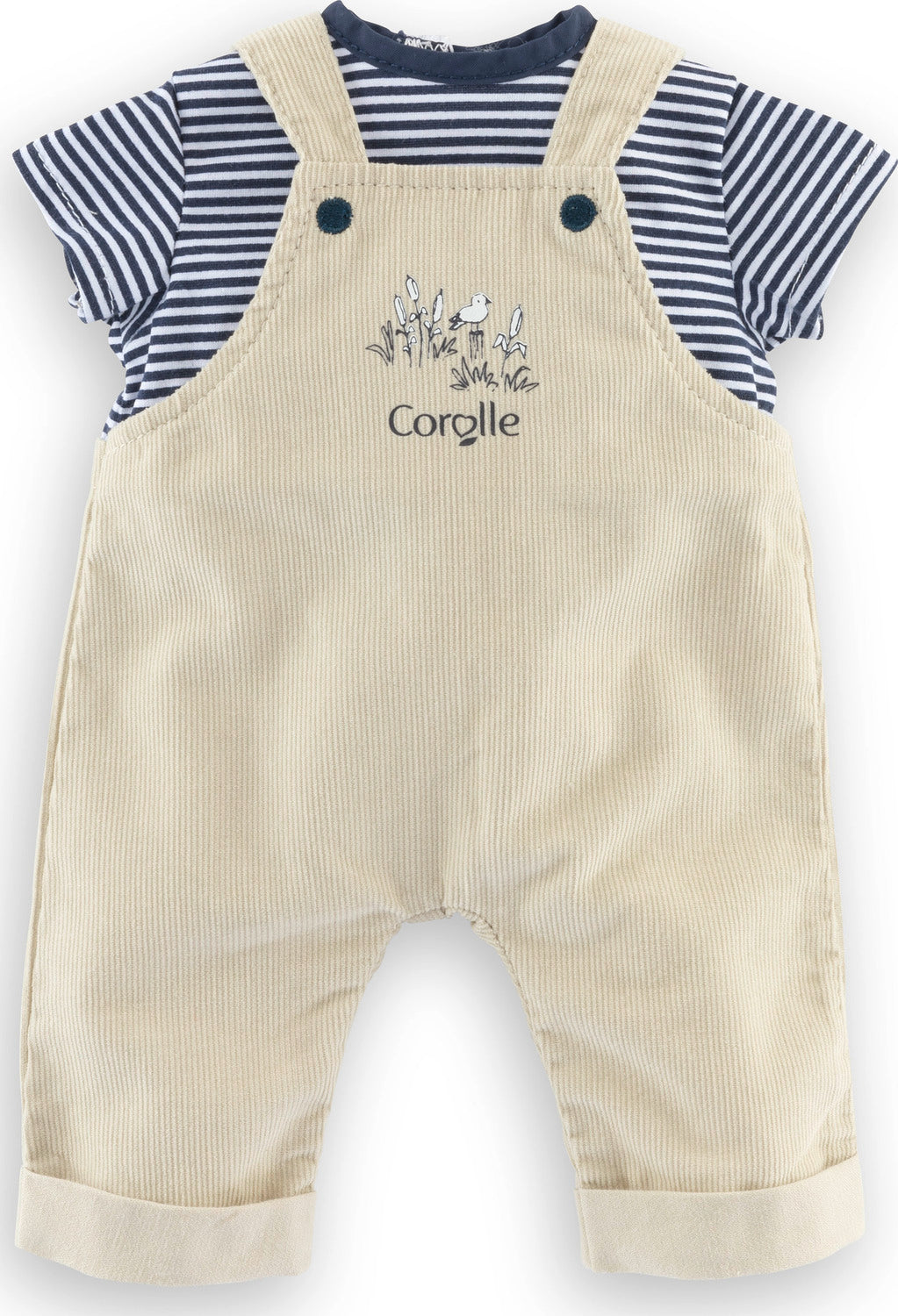 12" T-Shirt & Ecru Overalls in Loire Riverside